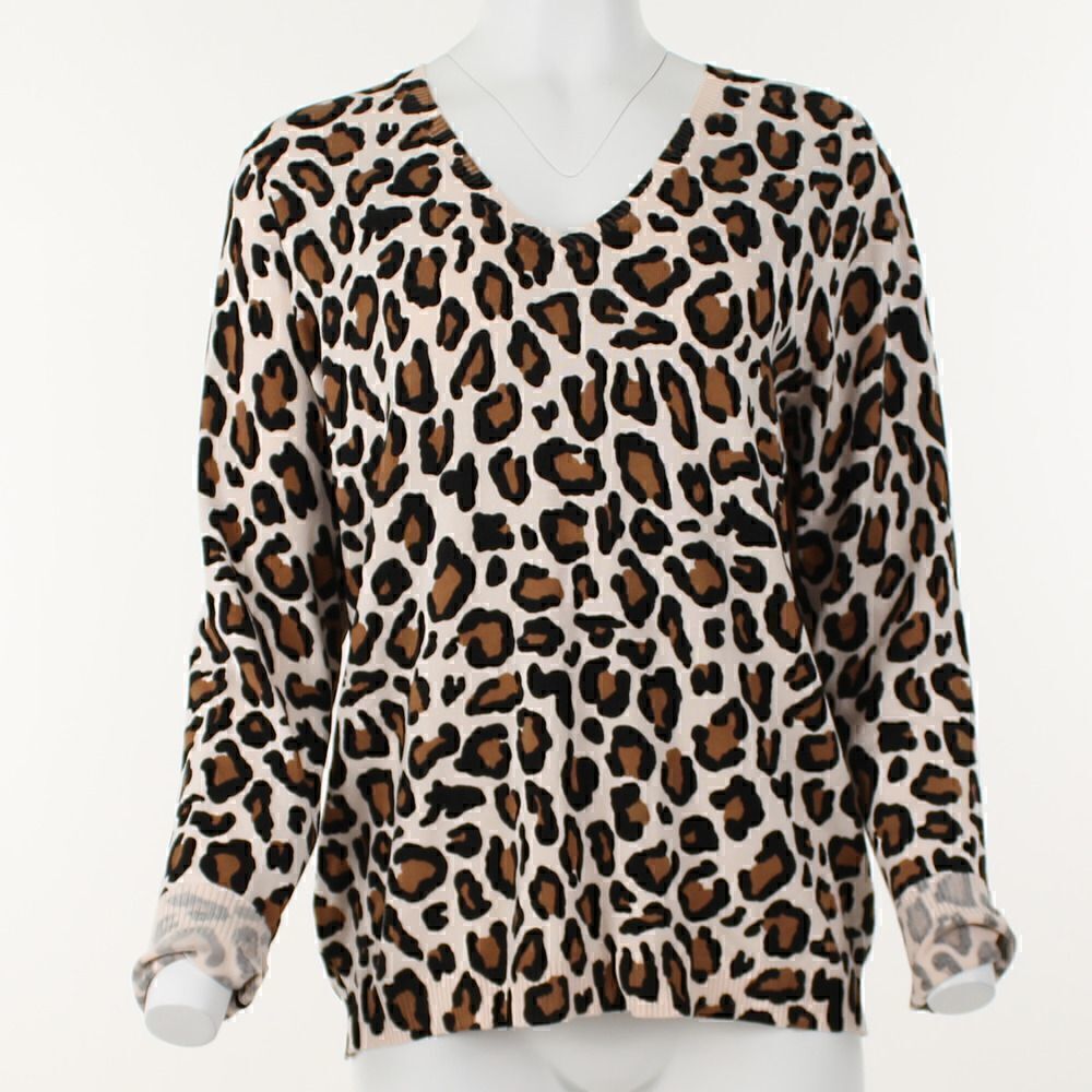 Premise Striped-Cuff V-Neck Sweater 